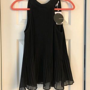 Adorable Black Pleated Top size M NWT